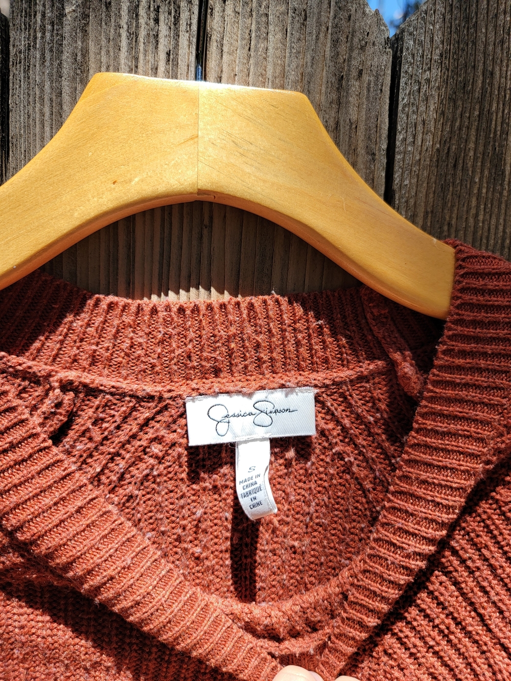 Rust Crewneck Knit Sweater - Picture 3 of 7